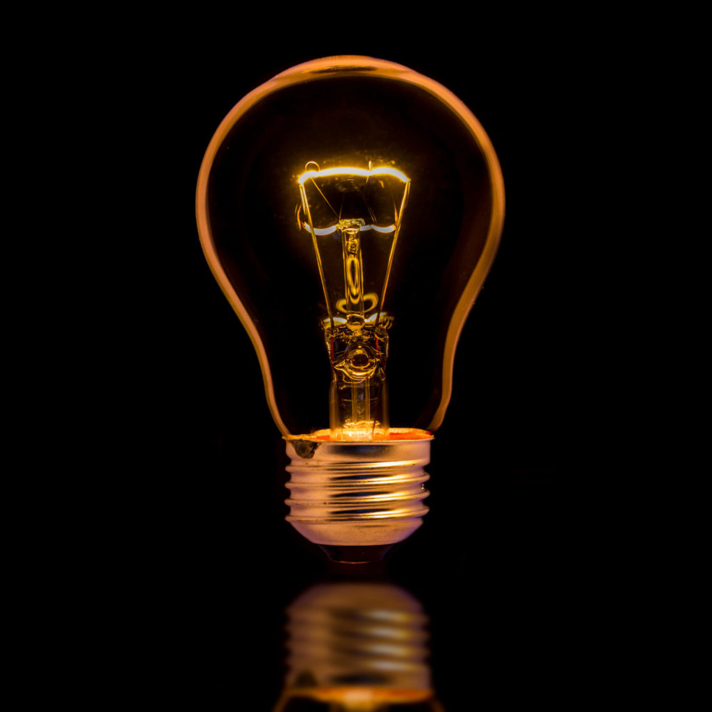 Lightbulb representing creative ideas.